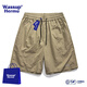 
WASSUP HERMU ice silk shorts men's summer thin fast drying outdoor woven beach sports port style casual trend straight five-point pants off white XL (recommended 116-128 Jin [Jin equal to 0.5 kg])