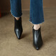 Asacho Spring and Automne New Women's Both Boots Cow Hide pointu pointu à talons minces Bottes nues hautes Bottes à talons hauts Bottes de la mode Fashion Boots Slim Boots Single Boots Black 34