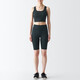 MUJI Walker Women's Easy-Drying Half-Length Leg Pants BIG04A3S Leggings Black S