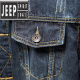 JEEP SPIRIT春秋牛仔外套男宽松大码加肥加大码牛仔上衣春季胖子休闲夹克 9918深蓝色 M