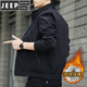 JEEP SPIRIT2023 Autumn New Men's Jacket Korean Style Trendy Spring and Autumn Clothing Top Work Jacket Men's 27 Styles Black Spring and Autumn XL 124-143Jin Jin is equal to 0.5 kg