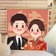 喜字结婚礼物定制数字油画diy填充色手工绘订新婚纱照丙烯装饰画 qx11154 22400184235，18836366819:规