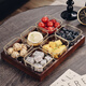 Genasi glass fruit plate living room light luxury creative snack compartmented dry fruit plate Nordic ins internet celebrity snack candy plate
