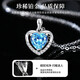VCIXYOUPt950 Heart of the Ocean Platinum Necklace for Women to Confess Your Heart Anniversary Birthday Gift for Girlfriend Platinum Heart of the Ocean Necklace + Love Gift Box