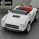Kangshuai Aibeimei Kinder-Elektroauto mit vier Rädern, kann mit Fernbedienung sitzen und fahren, 1–3–6 Jahre alt, 5 Spielzeugauto, Kind, Baby, Retro-Kinderwagen, rot lackiert, 12 V + Ledersitz + funktionale Fernbedienung