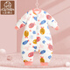 Colorful Dr. Baby Split Leg Sleeping Bag Autumn and Winter Pure Cotton Children's Anti-Kick Quilt Thick Removable Sleeves Long Sleeves Baby Prevents Colds Happy Little Fish-240G Autumn and Winter Thickened Version XL Code