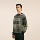 Sketch Neil Barrett co-branded Sketch Men's 2024 Winter New Casual Loose Sweater Striped Top 313 Army Green S