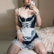 
Mei Nail role-playing sexy pajamas and underwear for men's special seduction sex thong three-point breast-exposed sm couples stimulate outdoor date Default size 1