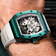 Bugatti (Bonest Gatti) Watch Deutsch vollautomatisch hohl mechanische Uhr Waterfeste und leuchtende Männer Uhren -Geburtstagsgeschenk für Freund BG9905 Erneuerung Grün grün
