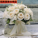 
Hand-held flowers bride Korean wedding wedding marriage marriage certificate simulation bouquet forest wedding photography props hand-held flowers champagne snow plum