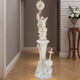 European floor clock living room vertical clock fashion creative floor ornament decoration simple pendulum clock ivory white 109+838 gold