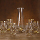 VETROAMANO crystal glass Jinshan white wine cup scale wine divider storage set high-end one-cup spirits cup 8 pots 8 cups handleless Jinshan style