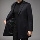 Wirpta high-end brand cashmere woolen coat for men winter new mid-length suit collar business light luxury coat navy blue gift box L L 175