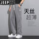 JEEP SPIRIT天丝牛仔裤男夏季薄款潮牌直筒宽松男士冰丝阔腿休闲长裤 1048蓝色 XL【126-140斤】