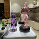 Star Bear Creative Desktop Möbelgeschenke und Erholungsraumdekoration Künstliche Nachahmung Kristall Vermögen Ornamente Geburtstagsgeschenke transparent (zufällige Basis) Höhe 679