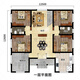 Renyuan Villa 1283 New Rural First Floor Villa Design Drawings Countryside Small Villa European-style rural self-built houses