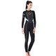 DIVE&SAIL wetsuit one-piece women's 3MM warm super elastic wet snorkeling surfing winter swimsuit outdoor long-sleeved jellyfish suit black women's style L