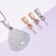 Fat Donglai same style 18K gold plated small pendant buckle head jade pendant buckle diy jade crystal pendant buckle head necklace buckle style 1 rose gold