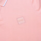 Hugo Boss (Hugo Boss) Nouveaux produits, Men's's Orange Series Slim Fit Version Polo à manches courtes Cadeaux pour hommes, hommes 50472665 694 Impression décalée de logo rose de viande xl