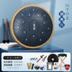 
Huashu Ethereal Drum 15-tone 14-inch Lotus Style Hollow Ethereal Piano Steel Tongue Zen Tone Drum Beginner Professional-level Percussion Instrument Titanium Diamond [Big Drum + Snack Drum] Navy Blue + Double Drum Stand