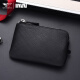 Sieben Wolf Coin Wallet Herren Mini kleiner ultra-dünner Reißverschluss Multifunktionskarten Packauto Key Pack Dokument Pack Pack Wallet Leder Hülle Neue Modell gestartet