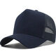 BuyYii Big head circumference high top hat men's summer breathable baseball cap large brim sunshade hard top duck tongue mesh cap YSM-96 black XL (60cm or above)