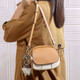 
Miss Miao Luxury High-end Brand Ladies Small Bags Gifts for Girls New versatile One-shoulder Crossbody Bag Commuter Small Round Bag Brown + Hanging Ornament (Korean version of literary and casual versatile)