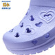 SKECHERS斯凯奇商场同款2024夏季新款洞洞鞋舒适防滑女小童凉鞋308360N 薰衣草色/粉红色/LVPK 26
