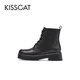 Kisscat küssen Katzen Winter bequem modische Martin Boots Frauen Ka54736-51 Schwarz (plus Fleece) 38