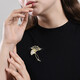 SENDME Ginkgo Leaf Brooch Women's High-end Corsage Suit Pin Fashion Accessories Birthday Gift for Girlfriend Ginkgo Leaf Brooch