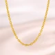 Saturday blessing jewelry pure gold 999 gold necklace women's O-shaped chain price A0510871 about 2.8g upgrade 40+5cm