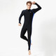 YINGFA Men's full-body one-piece swimsuit, long-sleeved one-piece swimsuit, sun protection jellyfish suit, warm wetsuit Y2139 Y2139-2/black with blue 2XL