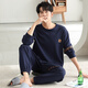 MEIJILAI PAJAMAS Spring et automne Coton Pure Coton Longs à manches longues Coton Men's Cotton Automne et hiver Thin Casual Outfit Costume 29018 XL (hauteur 175-180 Poids 140-160)
