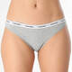 Calvin KleinCK underwear for women's cotton breathable sexy bikini briefs Three-pack MPI black and white gray S