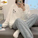 Molianya Pyjamas Winter Frauenkorallen-Samt verdickte Plüsch-Langschläfe Süßes lose Flanell Home-Kleidungsstück 679# M 75-100jin [Jin ist gleich 0,5 kg]