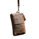 Kadi She Crazy Horse Leather Clutch Men's Cowhide Long Wallet Genuine Leather Simple Hand Grab Bag Large Capacity Hand Carrying Retro Wallet Crazy Horse Leather Elephant Pattern Brown