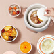Tianji electric stew pot ceramic mini baby BB soup and porridge pot household water-proof bird's nest electric stew pot for baby porridge pot capacity 1 liter double-layer shell automatic heat preservation 1L scheduled timer glass lid anti-dry cooking