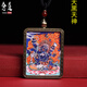 Nian Dao Tibetan Regong hand-painted thangka pendant white green Tara yellow God of Wealth Medicine Buddha men and women Tibetan Buddha amulet necklace pendant Green Tara style 2