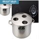 Kommerzieller Edelstahl Xiaolongbao Stall Dampfer Gasinduktionskocher Dampfer Gewerblicher Stall Drei-Loch-Topf-Dampfer Bottentopf 40 Zoll 40 Einlochtopf + Topf Ring Dampfer Außendurchmesser 14-3881 Zoll