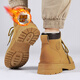 Huili Мужские ботинки Martin Boots осень и зимние мужские флисовые походные снежные ботинки теплые рабочие хлопковые обувь хаки 39
