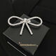Suiyuxianyan new Hao stone diamond brooch bow tie pin anti-exposure fashion accessories design 5096 (37x57mm)