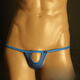 Sexy underwear 2024 new men's thong front hollow design, no need to take off, thin nylon stretch, comfortable and sexy T pants, low waist underwear, sexual perversion, adult teasing supplies, blue XL