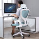 WCZ Jingyi Silla ergonómica Silla de computadora Oficina en el hogar Levante de la silla giratoria Silla de personal respaldo cómodo a largo plazo Bench [actualización] 983 Black French Sponge negro 3D Headrest SGS Certificado Varilla de aire Avalable Antibacterial Condición de piel