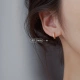 WarmeFarben 925 silver earrings female Korean version simple temperament diamond earrings small fresh round earrings small earrings golden diamond earrings 12mm pair
