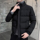 
Jeanswest cotton coat men's cotton jacket short winter thickened jacket men's cotton jacket bread jacket middle-aged and young winter men's trendy and versatile C136-8228-Black XL (130-140Jin [Jin equals 0.5 kg])