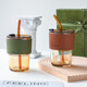 Aimei gift graduation gift summer cool souvenir gift box business company joining team building gift customization practical gift for employees Retro green cup + umbrella + fan gift box