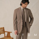 CULTUM cavalry twill heavy autumn Italian single-breasted suit suit men's business casual easy-care formal two-piece suit matt brown single suit 180A /52A
