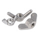 Jinggong 304 stainless steel claw nut, butterfly nut, butterfly hand nut, Yuanbao nut M6 (Yuanbao/5 pieces)