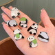 QUAMER Chinese style cute panda brooch cartoon pin male and female couple metal badge main picture super value 7-piece set