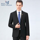 Angel Bird suit three-piece suit for men young and middle-aged groom wedding dress wool business suit 98-1826 black three-piece suit (back center slit) 56 190/